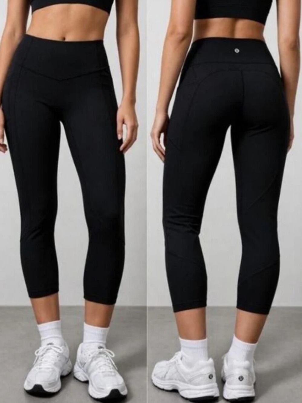 Lululemon Black All the Right Places High Rise Crop 23” size 6